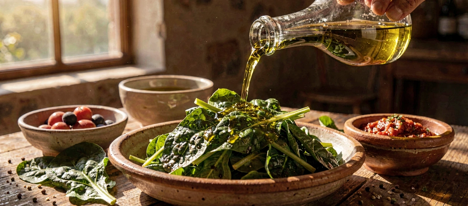 Ingredientes mediterráneos frescos